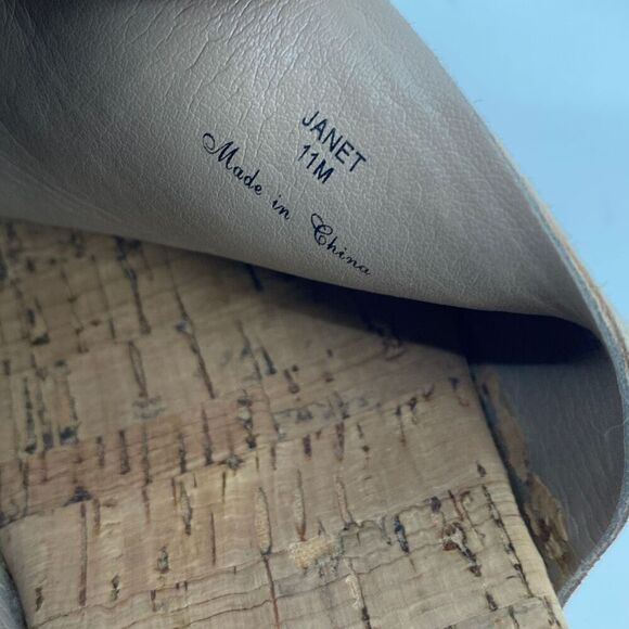 Donald‎ Pliner Janet Metallic Espadrille Wedges Cork Toe Sandal Gold 11 - Picture 14 of 15